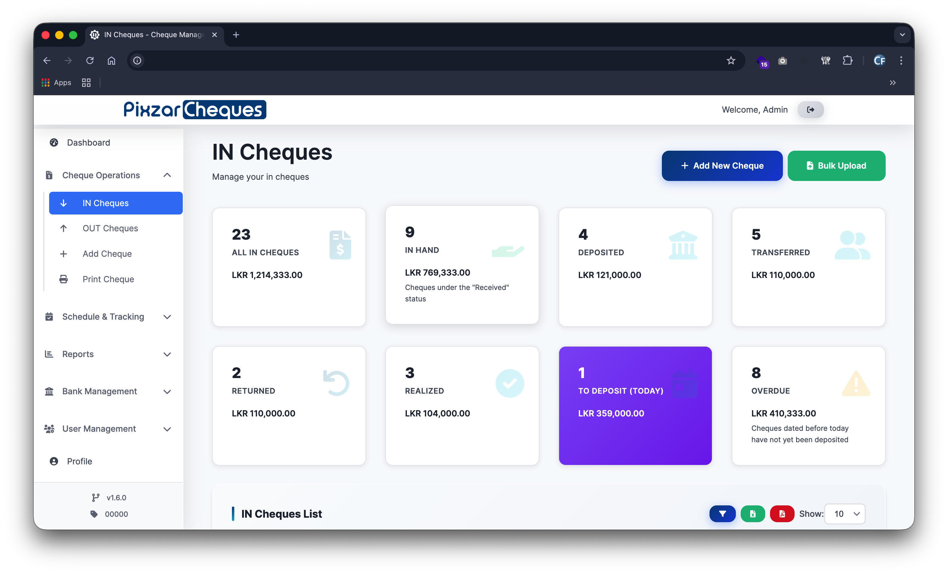PixzarCheques Screenshot 2
